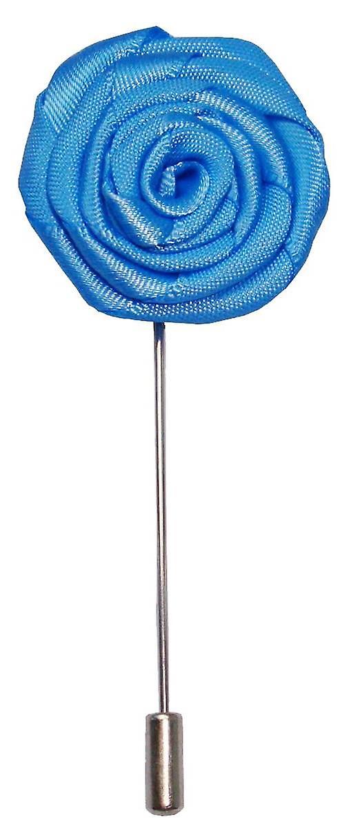 Bassin and Brown Rose Jacket Lapel Pin - Blue