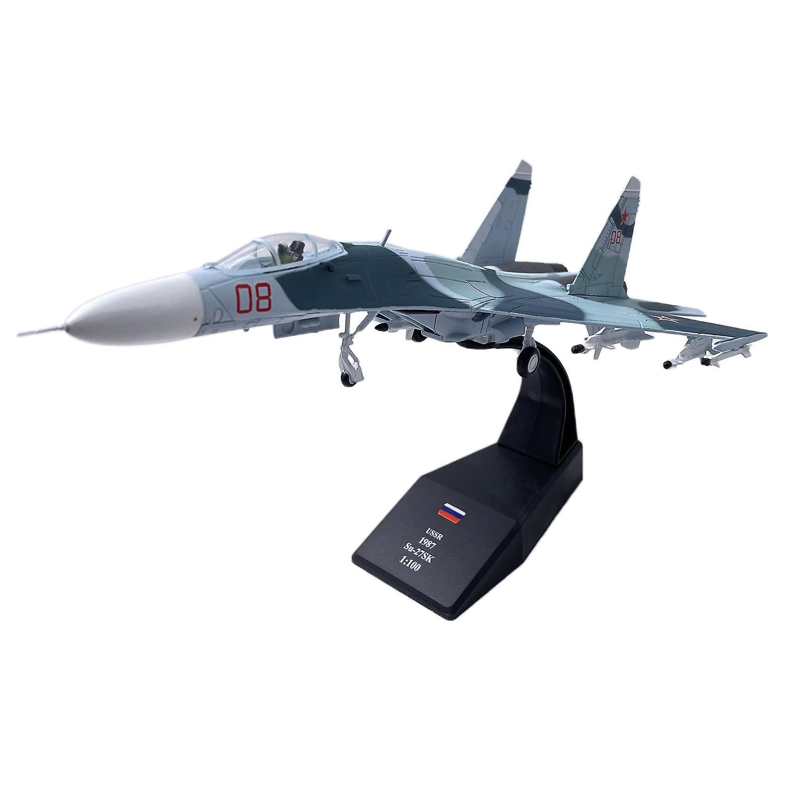 1:100 Sukhoi Su-27 Military Diecast Fighter Aircraft Model Toy Collection