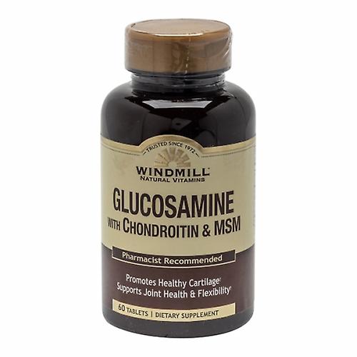 Windmill Health Glucosamine with Chondrotin & MSM, 60 Tabs (Pack of 6)