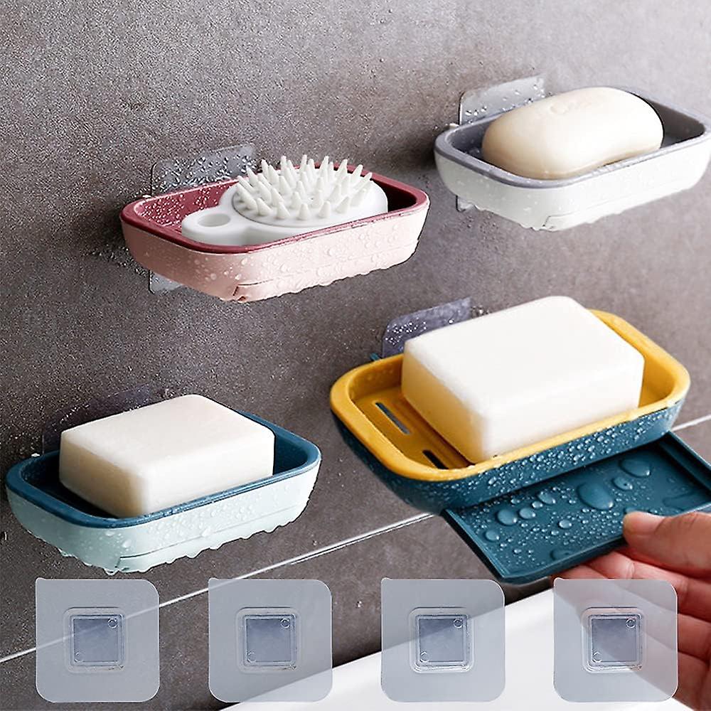 Adhesive Soap Holder, Silicone Material Dish Rack For Bathroom Kitchen