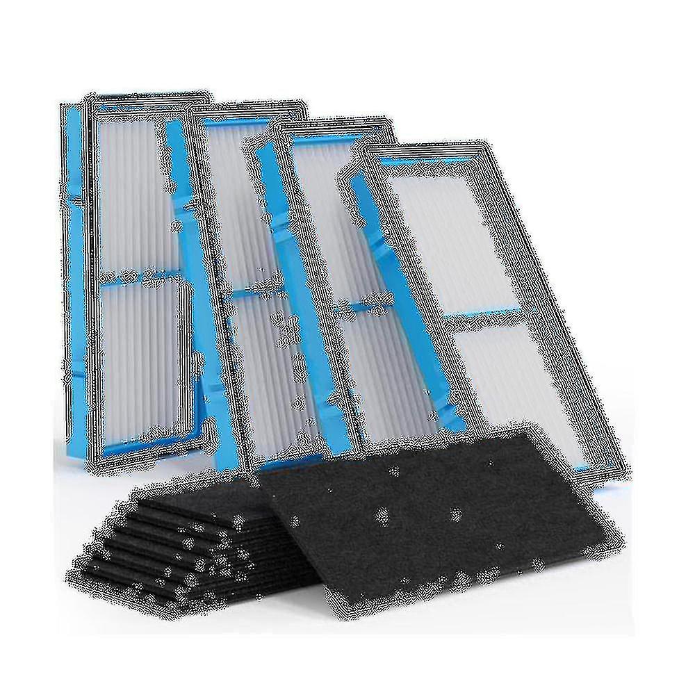 Filter Replacement For Aer1 Hapf30 Air Puri-fiers, 4 True Hepa Filters + 8 Carbon Booster Filters