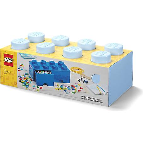 LEGO 5006311 Storage Brick with 8 Studs and 2 Drawers - Light Blue