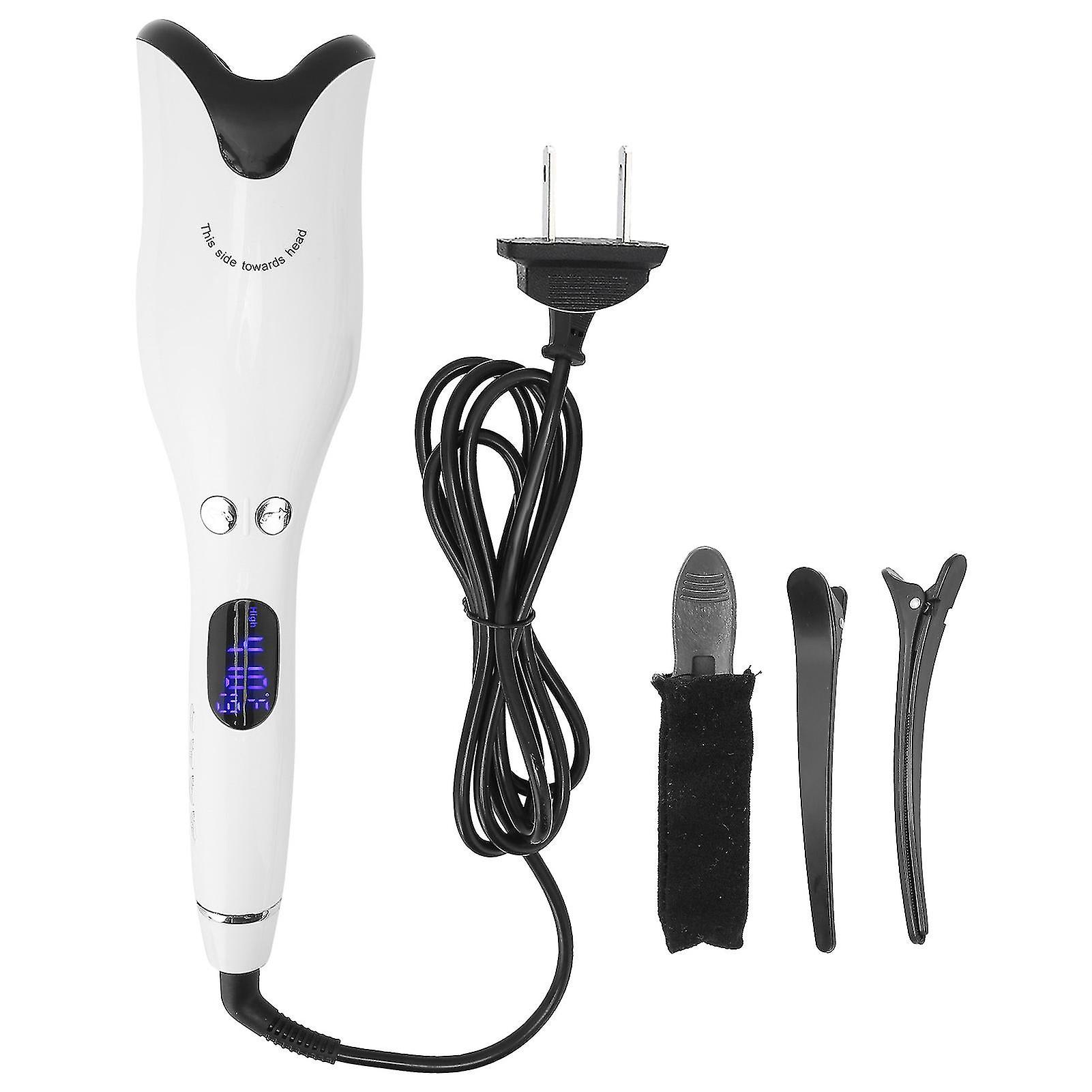 Automatic Curling Iron Wand Constant Temperature Led Display White Curling Iron Wand 110240vus Plug