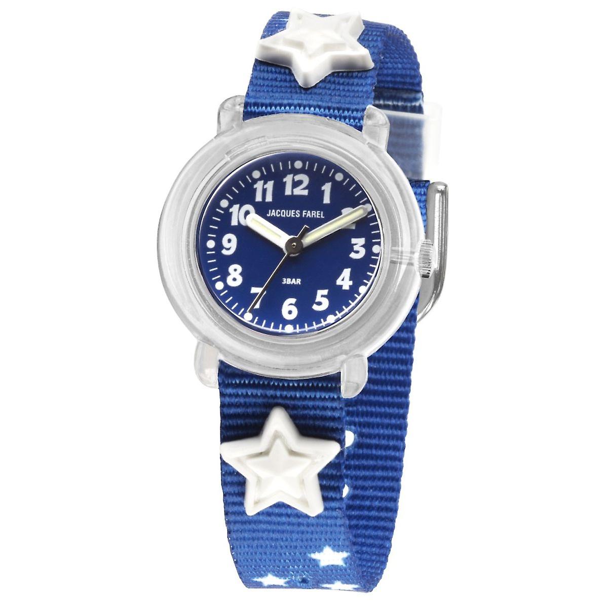 JACQUES FAREL Kids Wristwatch Analog Quartz Textile Ribbon KPA 1000 Stars