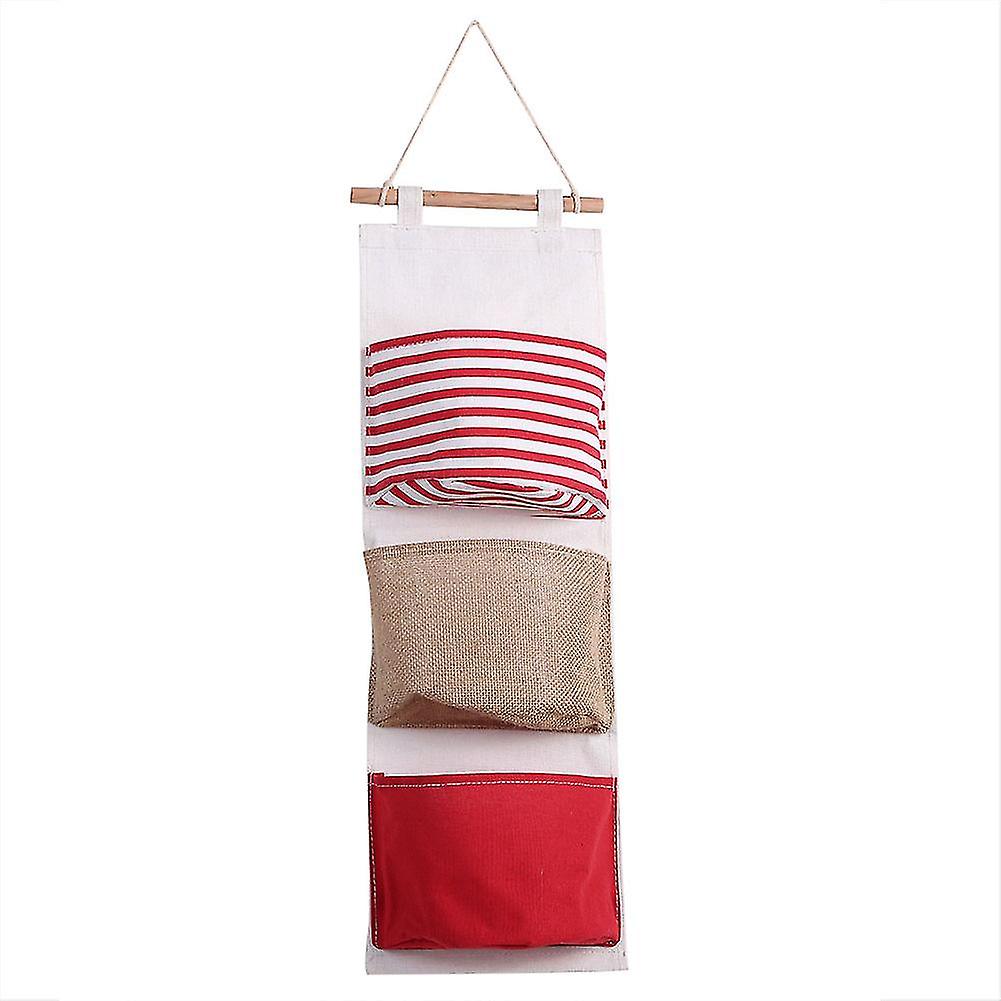 Linen Storage Bag For Wardrobe, Hanging Wall Pouch Organizer, Durable, Multi-Pocket Design, Space-Saving Solution