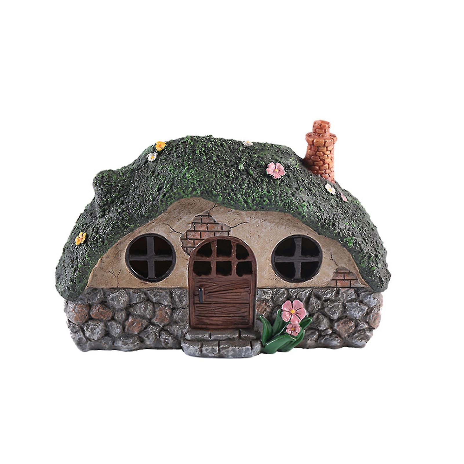 微型灯多用途房屋形状树脂花园手工制作微型灯
