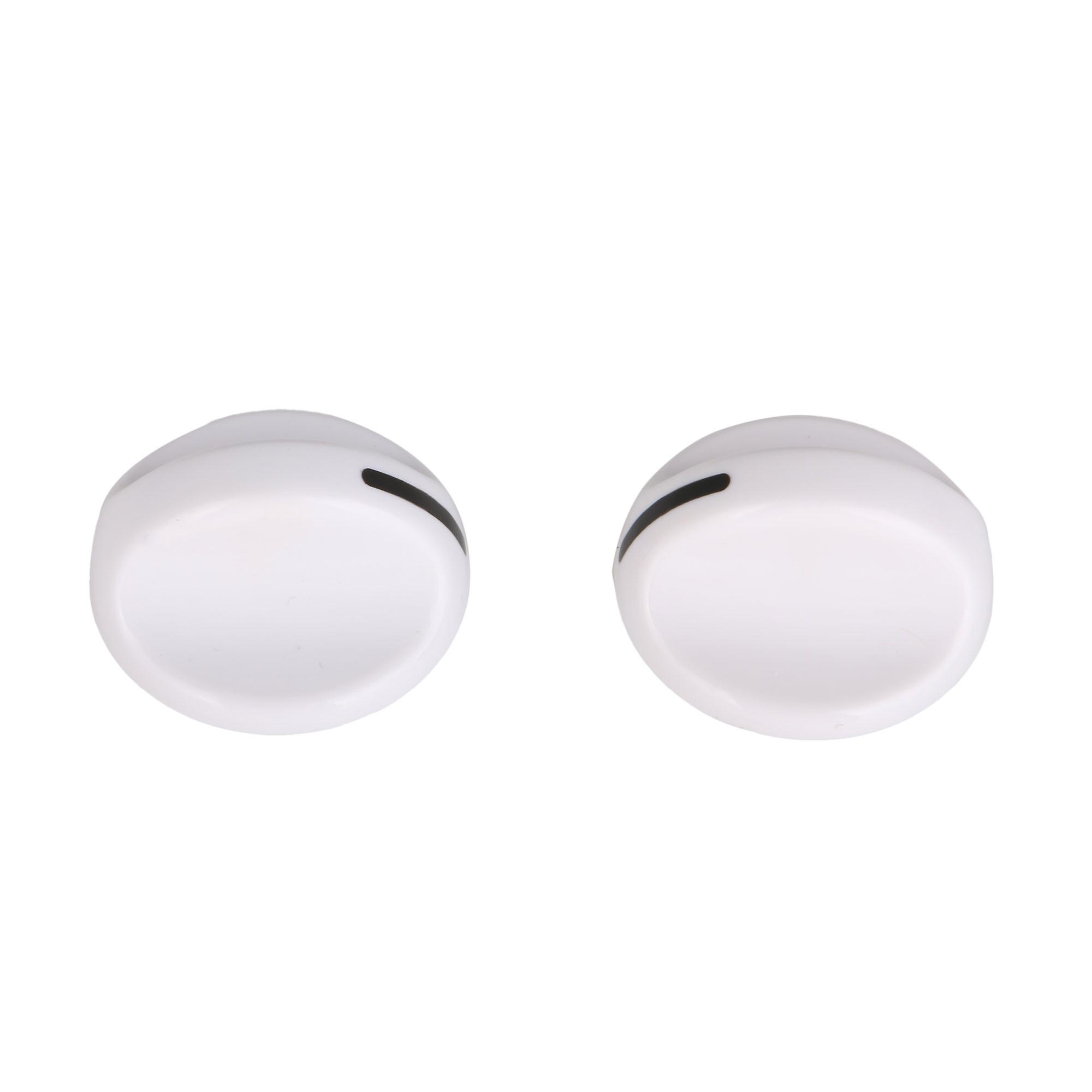2 Pcs White Plastic Dryer Knob Timer Knob Replace Part Number 131666601