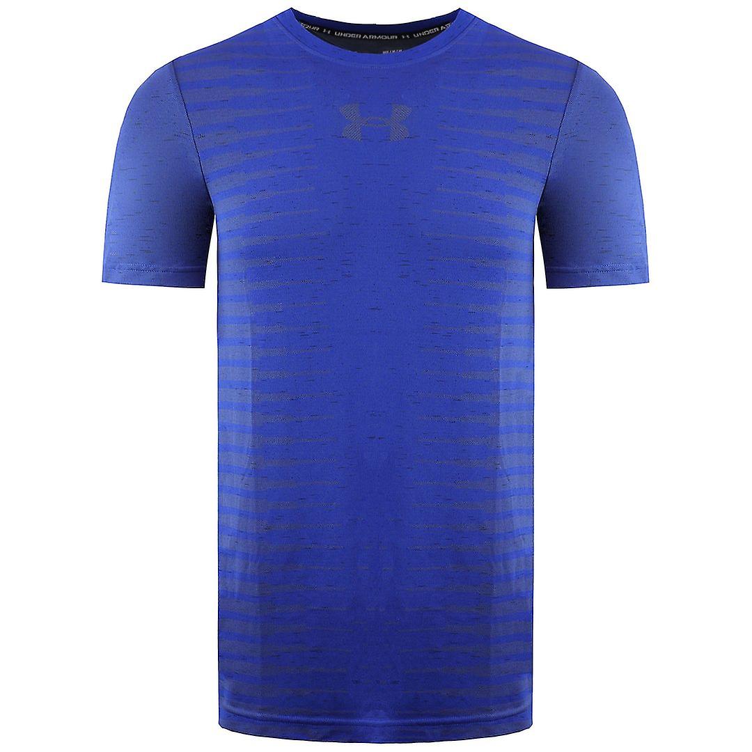 Under Armour Short Sleeve Mens Blue Seamless Wordmark T-Shirt 1366148 400