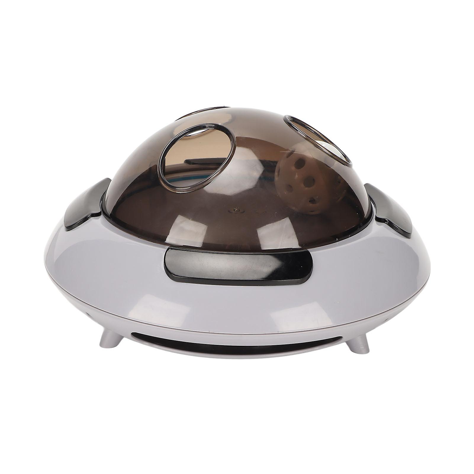 Electric Cat Feather Toy Low Noise Boredom Relief Flying Saucer Shape Funny Interactive Cat Toy for Exercise Training