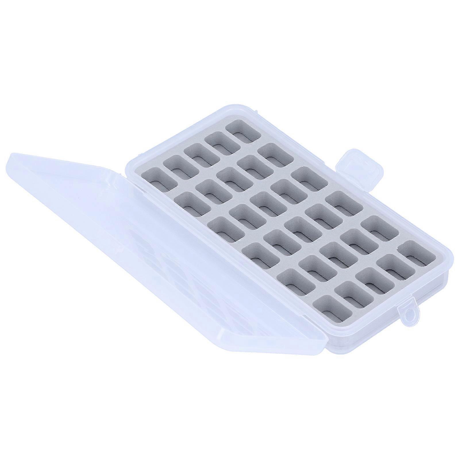 Bobbin Box Organizer Plastic Case Transparent 30 Slots Empty Spools Sewing Craft Storage
