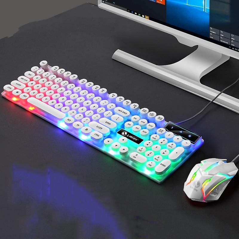 Mouse and Keyboard Set, Colour: Punk Set White Punk Set White