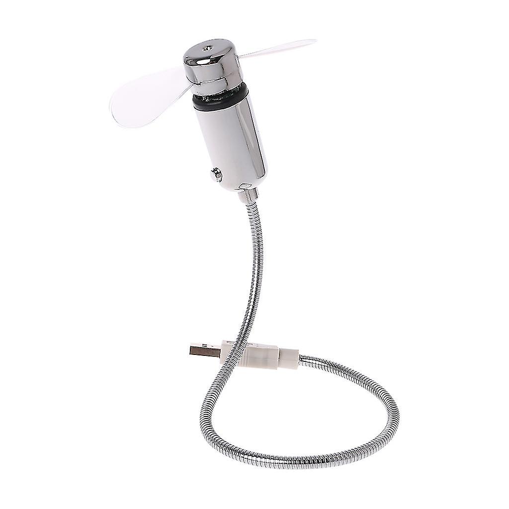 Gooseneck Usb Cooling Fan Led Flashing Time Display Function Clock Fan For Pc