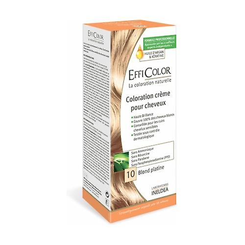Efficolor Platinum Blonde Coloring Cream (Nº10) 1 unit