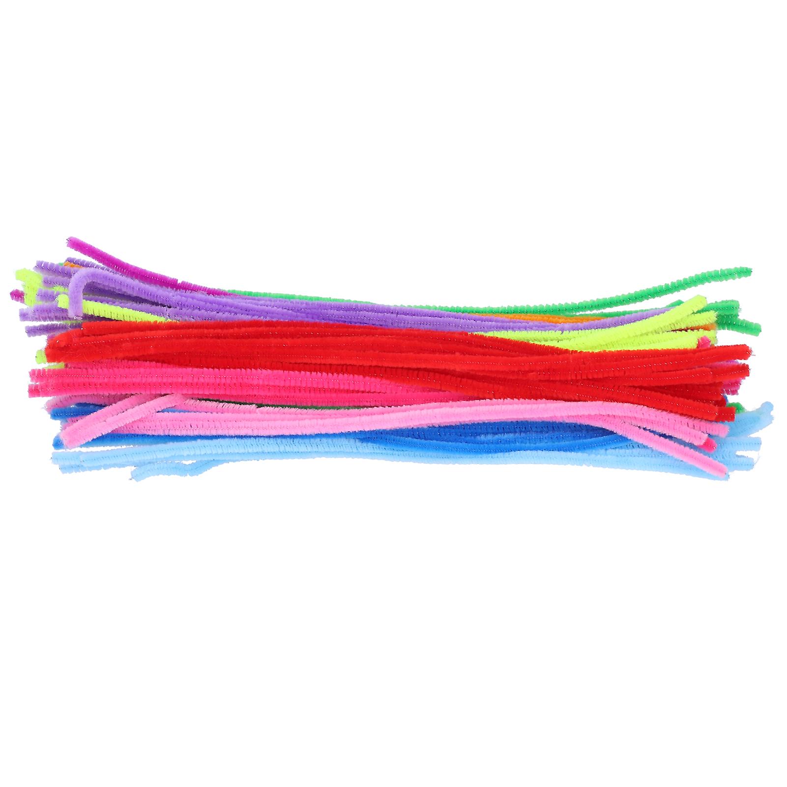 2 Packs Assorted Colors Chenille Stems with Plastic Eyes for Crafts