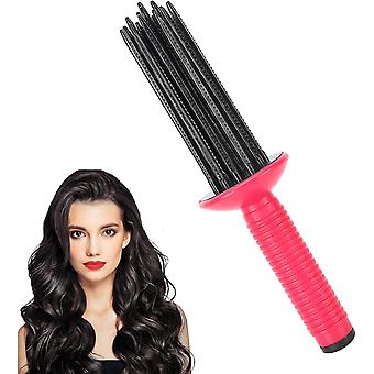 Hair Curler 17 Comb Teeth Antislip Curling Wand Hair Fluffy Professional Hair Fluffy Styling Curler Curls Comb