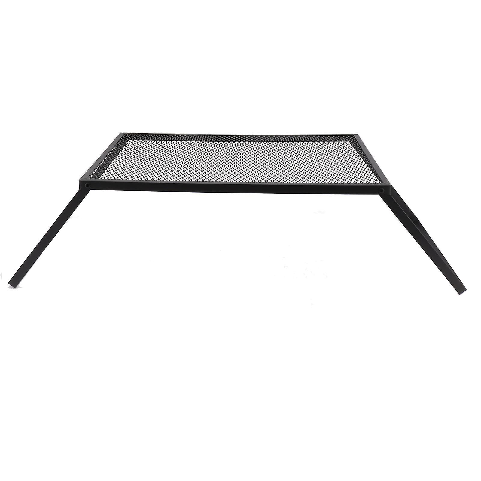 Folding Campfire Grill High Temperature Resistant Heavy Duty Portable Outdoor Camping Grill for Camping Picnics 50x35cm With Fork