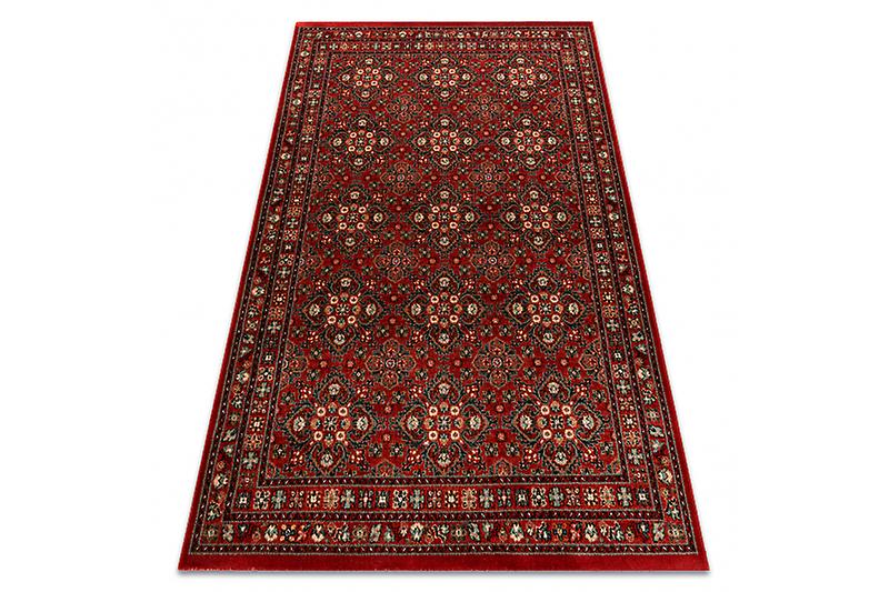 Wool carpet KASHQAI 4372 300 Flowers, frame claret