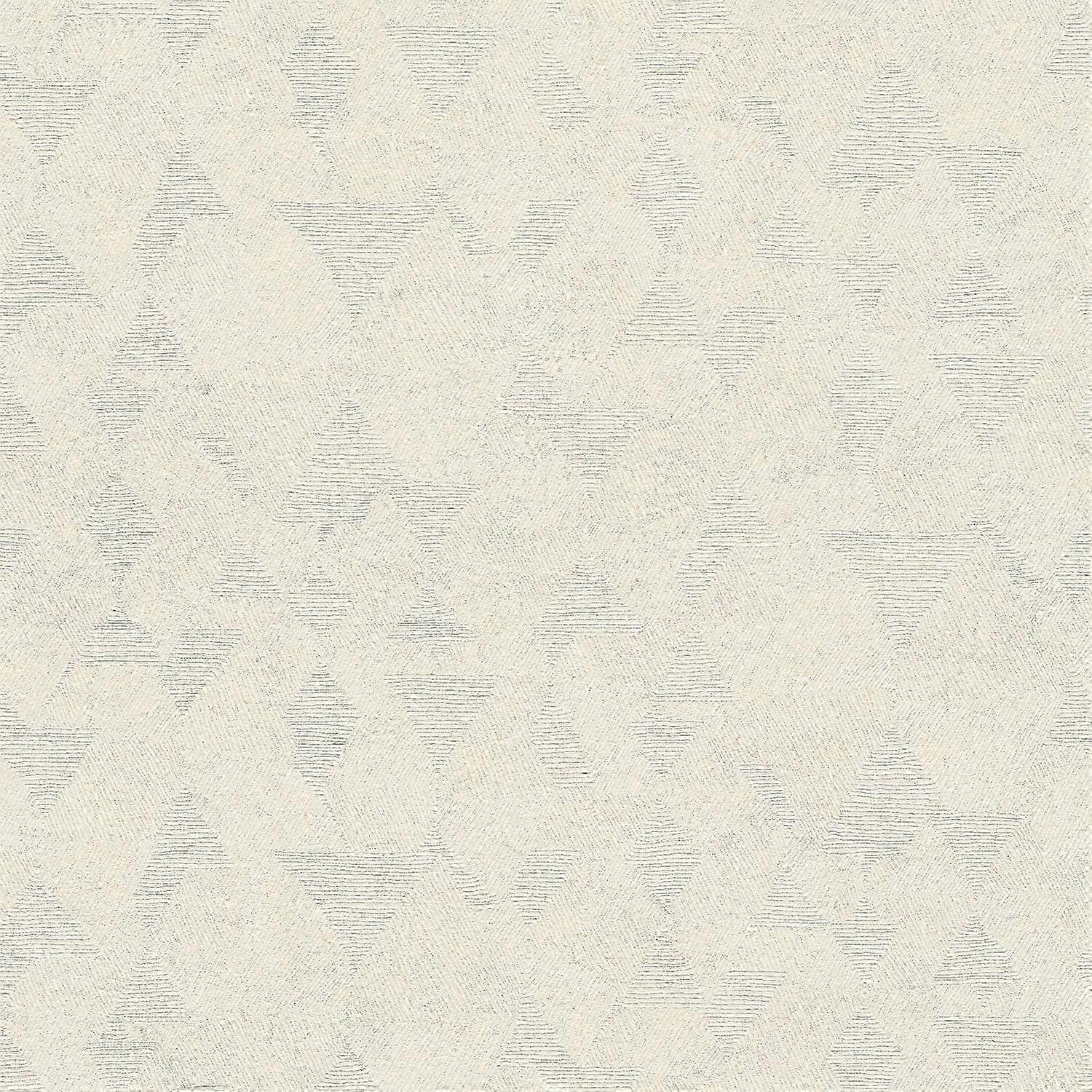 Graphic non-woven wallpaper wall Profhome 386981-GU slightly textured with graphical pattern shimmering cream beige silver