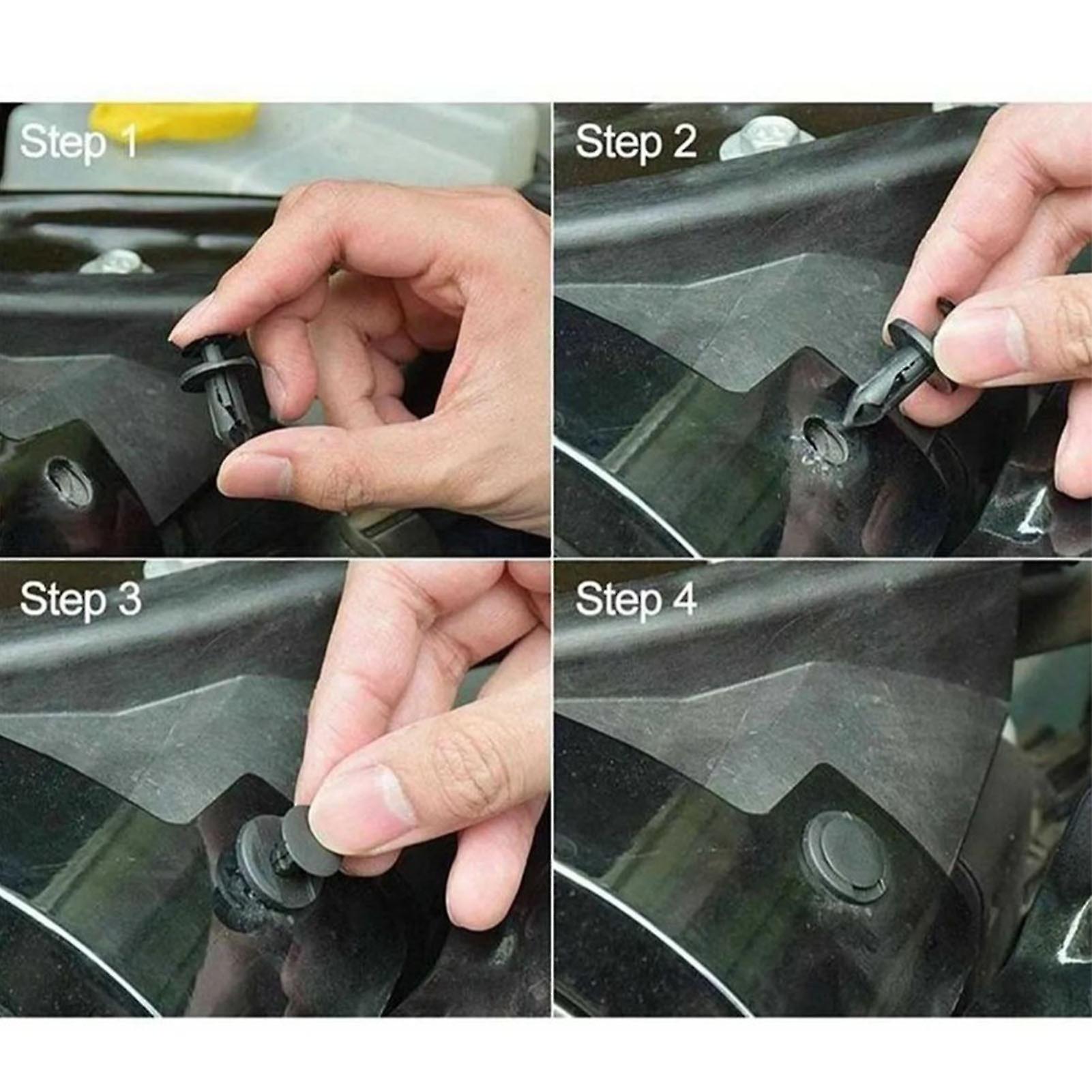 100pcs Universal Nylon Car Body Retainer Clips Set with Multiple Sizes for Automobiles