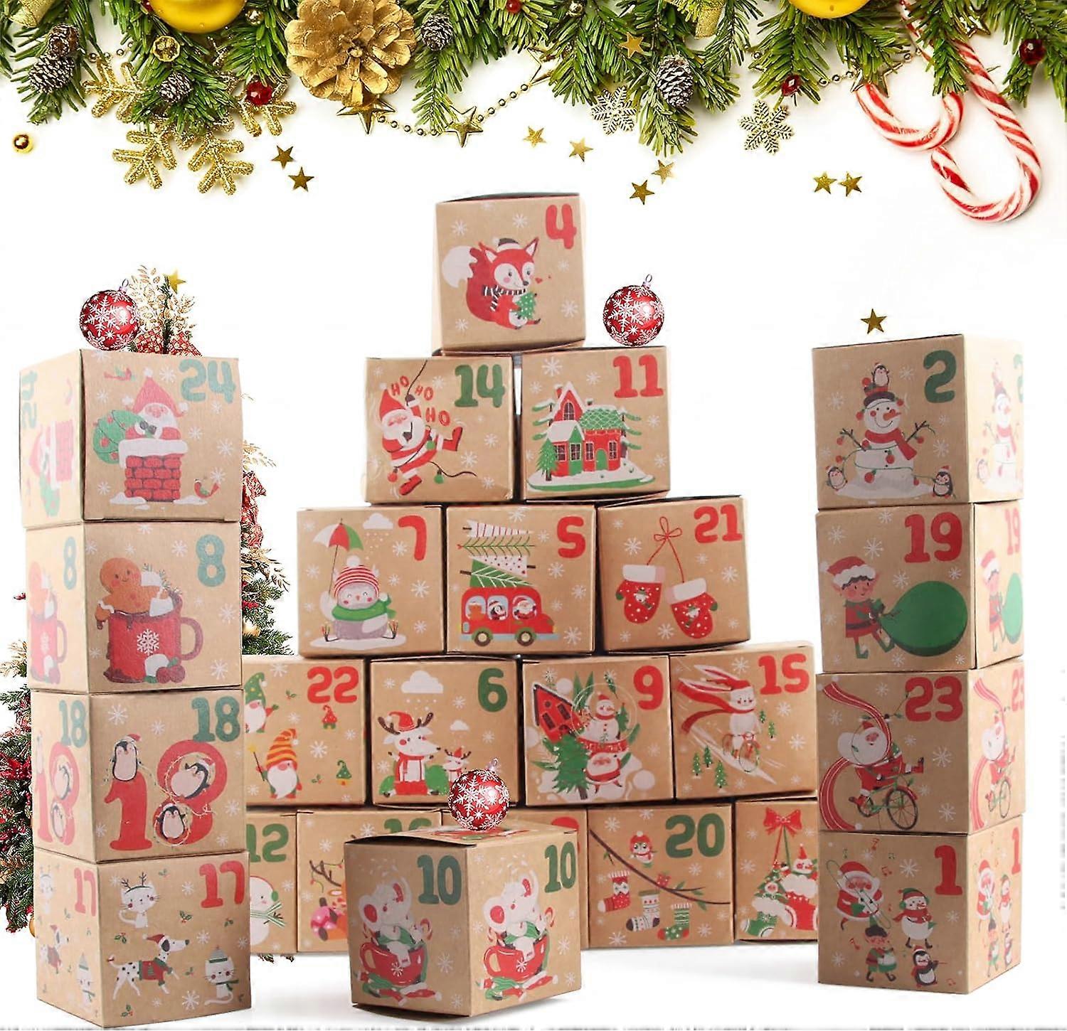 Advent Calendar Boxes, 24 Advent Calendar, Christmas Calendar Box, Advent Box, DIY Advent Calendar