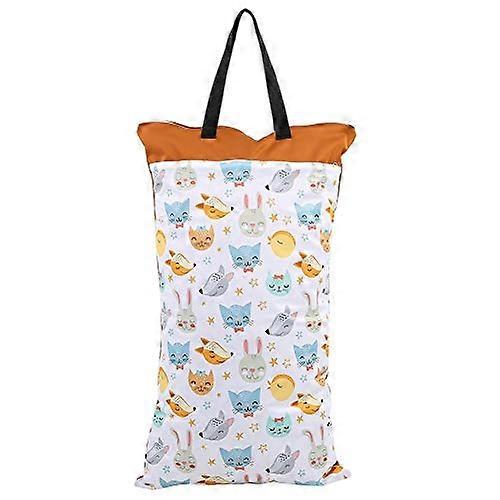 Large Hanging Wet/Dry Pail Bag for Cloth Diaper,Inserts,Nappy, Laundry with Two Zippered Waterproof,Reusable