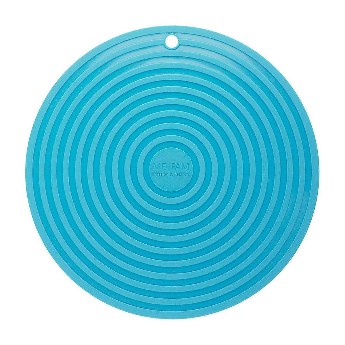 11" Round Silicone Trivet Placemat - Non-Slip, Heat Resistant Potholder, Anti-Scald Pot Mat, Bowl & Plate Protector Pad