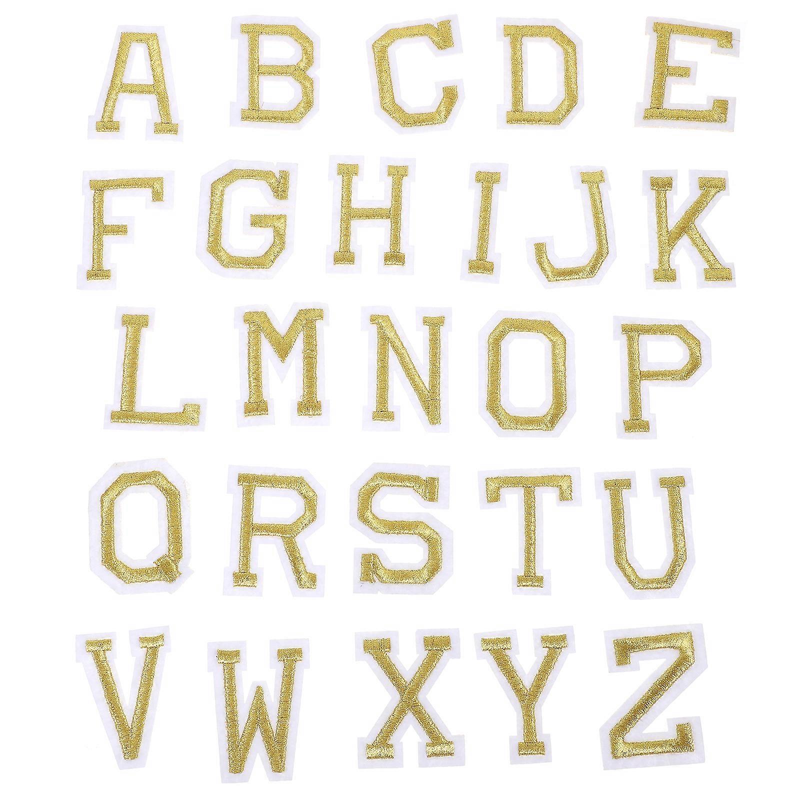 26Pcs Letter Patches Clothes Repairing Patches DIY Letter Iron On Patches Novelty English Letter Patches