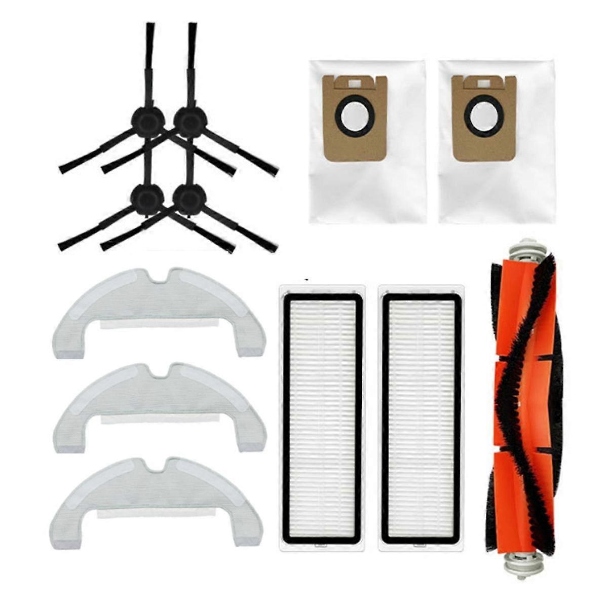 12PCS Replaceable Parts for D10S Plus / RLS6AD Robot Vacuum Cleaner Main Side Brushes Filter Mop Cloth Dust Bags