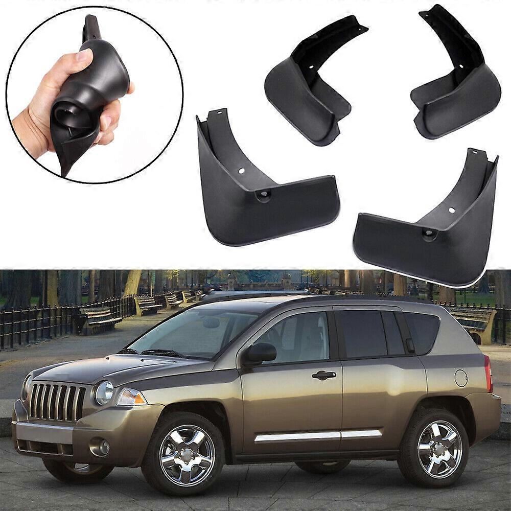 4Pcs Car Mud Flaps Splash Guard Fender Mudguard for Jeep Compass 2007-2010 08 09