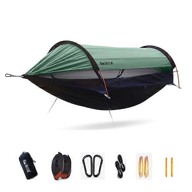 Portable Camping Mosquito Net Hammocks With Awning Anti-Rollover Outdoor Tourist Sleeping Hanging Hammock Swing For Nature Hike