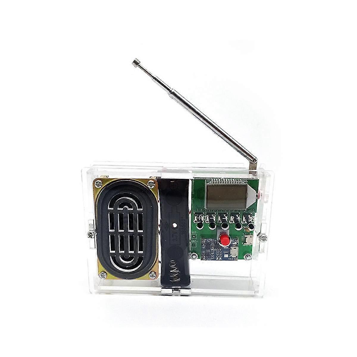1 Set Diy Electronic Kit Fm Radio Receiver Module 76-108mhz Diy Radio Speaker Kit Frequency Modific
