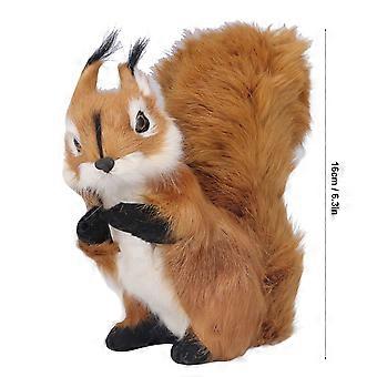Simulations-Eichhörnchen Aus Plüsch - Niedliches Dekospielzeug Für Schreibtisch, Regal Oder Als Geschenk