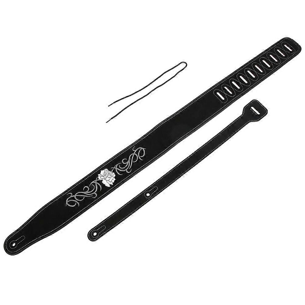 Electric Guitar Strap Musical Instrument Accessories Humanized Matte Leather Soft Adjustable