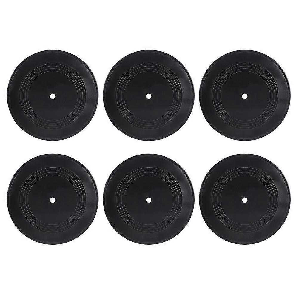 6pcs Vintage Vinyl Records Retro Style Vinyl Wall Decorative Ornaments for Bar