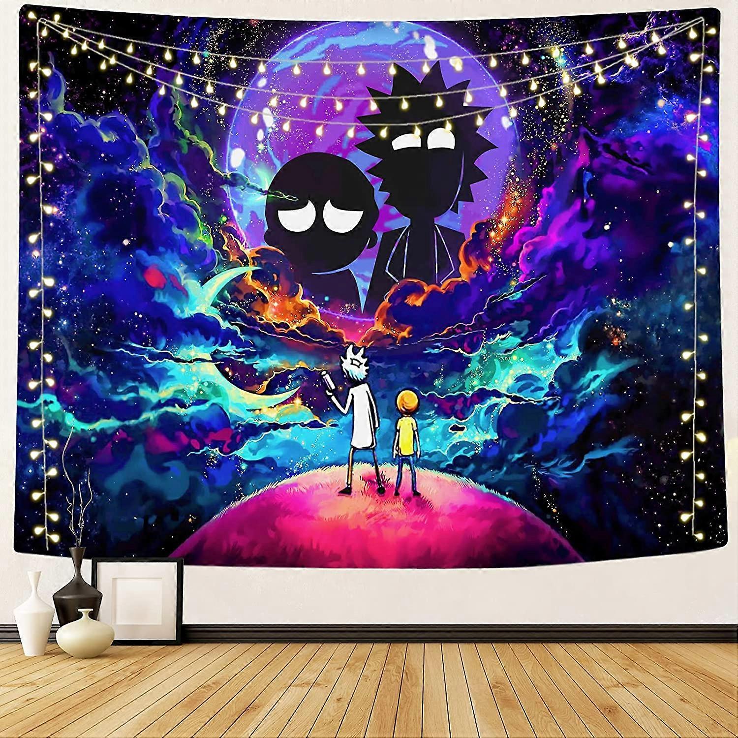Rick Morty vägg gobeläng för vardagsrum sovrum sovsal heminredning (73X95Cm, rick-2)