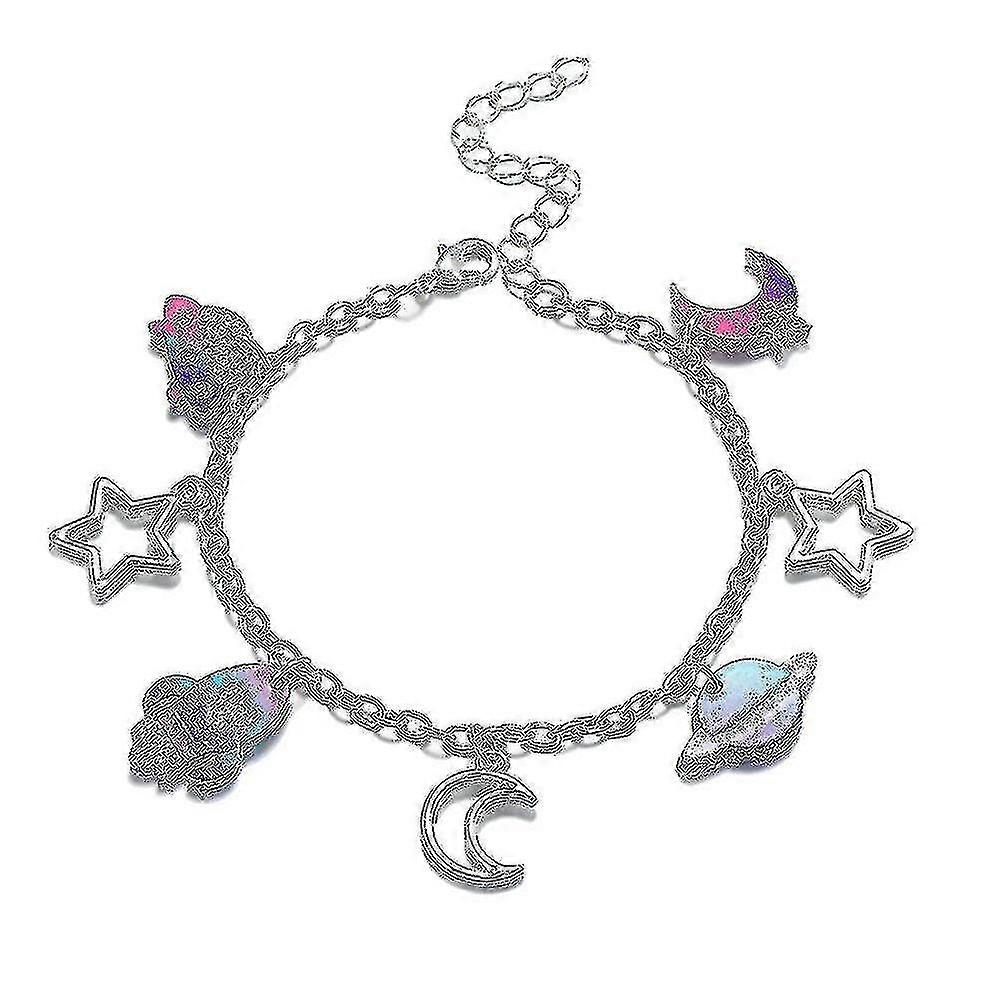 Outer Space Theme Bracelet Acrylic Pendant Children's Pendant Bracelet Sx