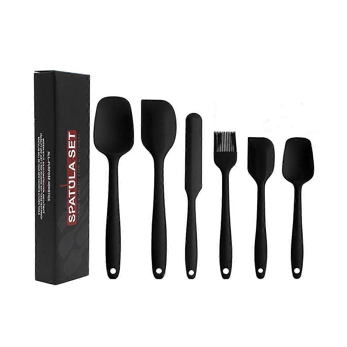 6pcs Cake Spatula Oil Brush Silicone Kitchen Ware High Temperature Baking Tool Set,kitchen Brush Ap