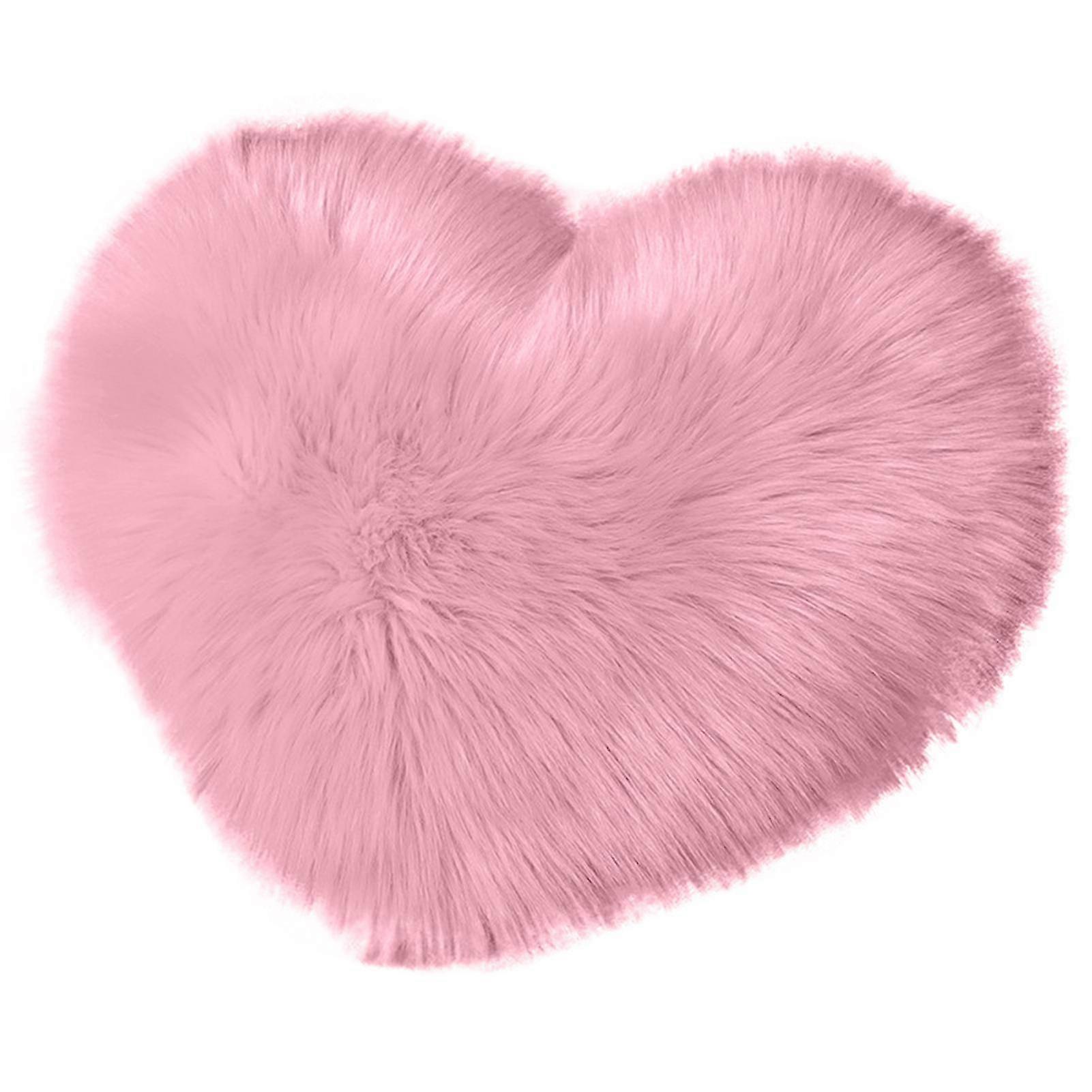 Fuskepels Kjærlighet Hjerte Form Fluffy Sofa Soverom Korsryggpute-Yvan