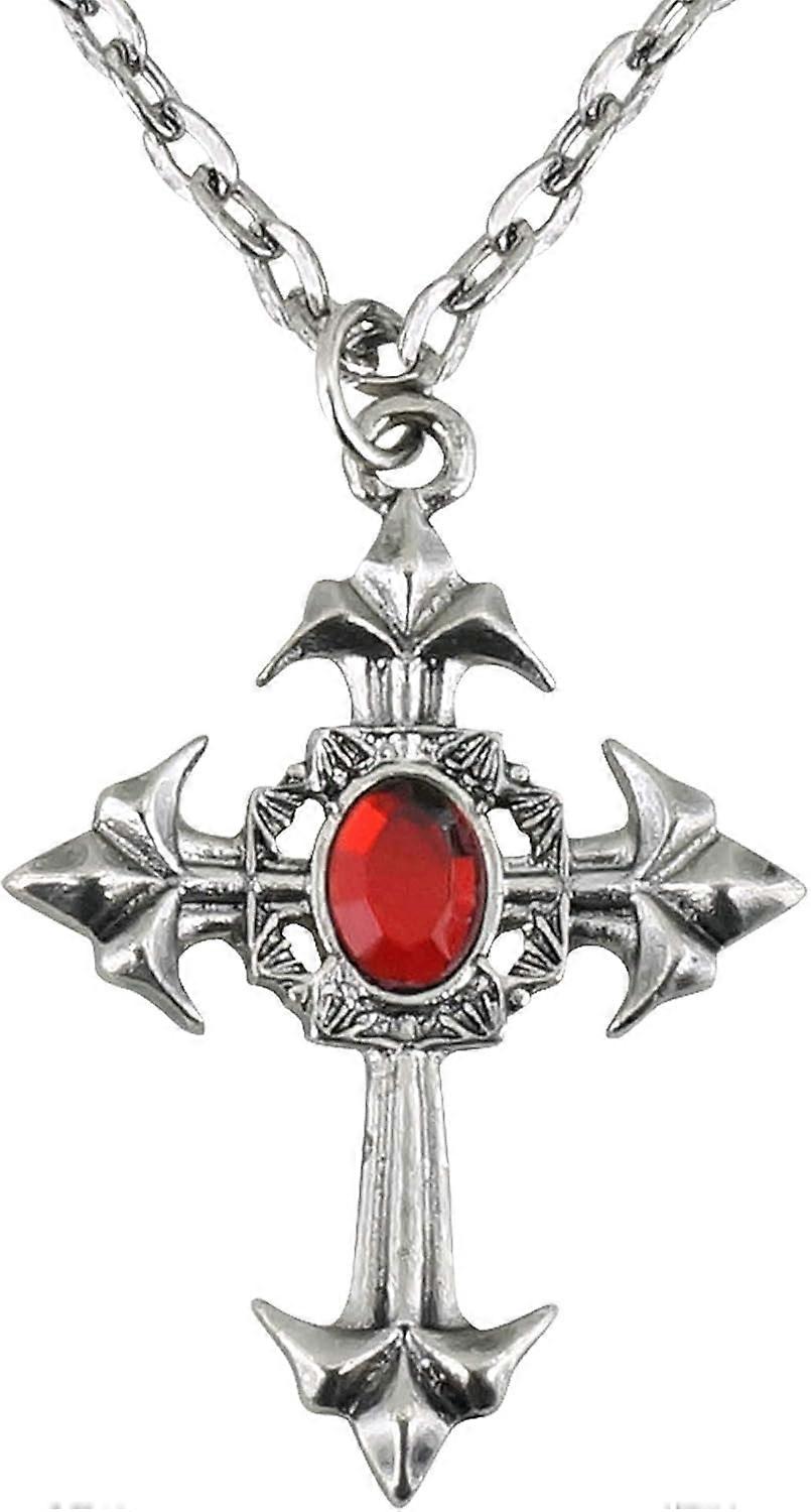 Cross Gemstone Necklace