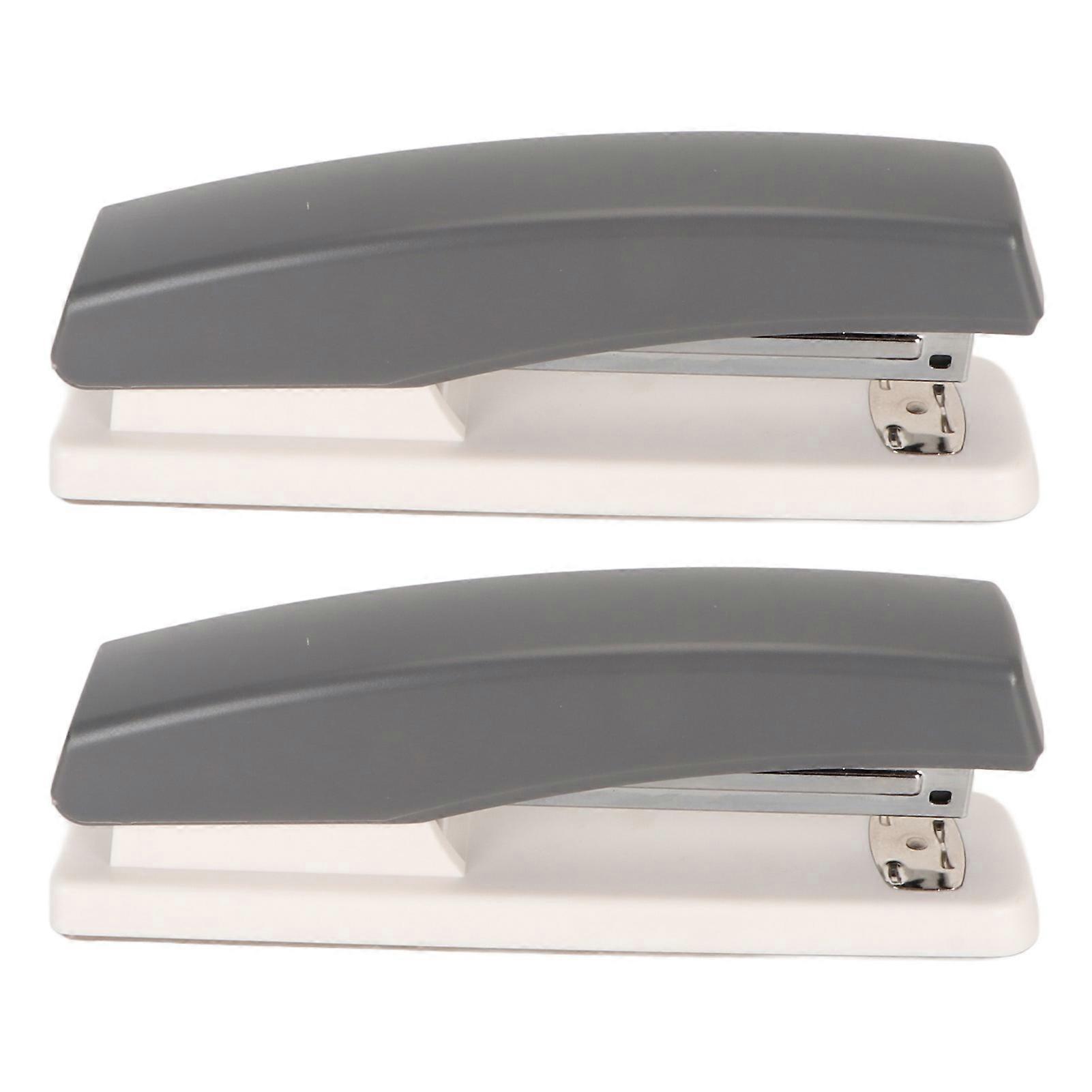 Desktop Stapler 20 Sheets Capacity Prevent Slip Portable Small Stapler for Office School Home 2pcs Gray