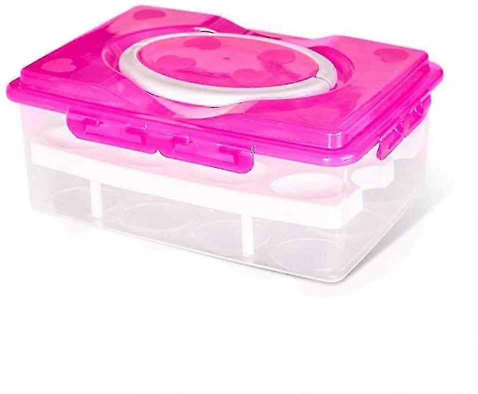 Egg Storage Container Dispenser Holder For 24 Eggs, Multifunctional Box Transport Box