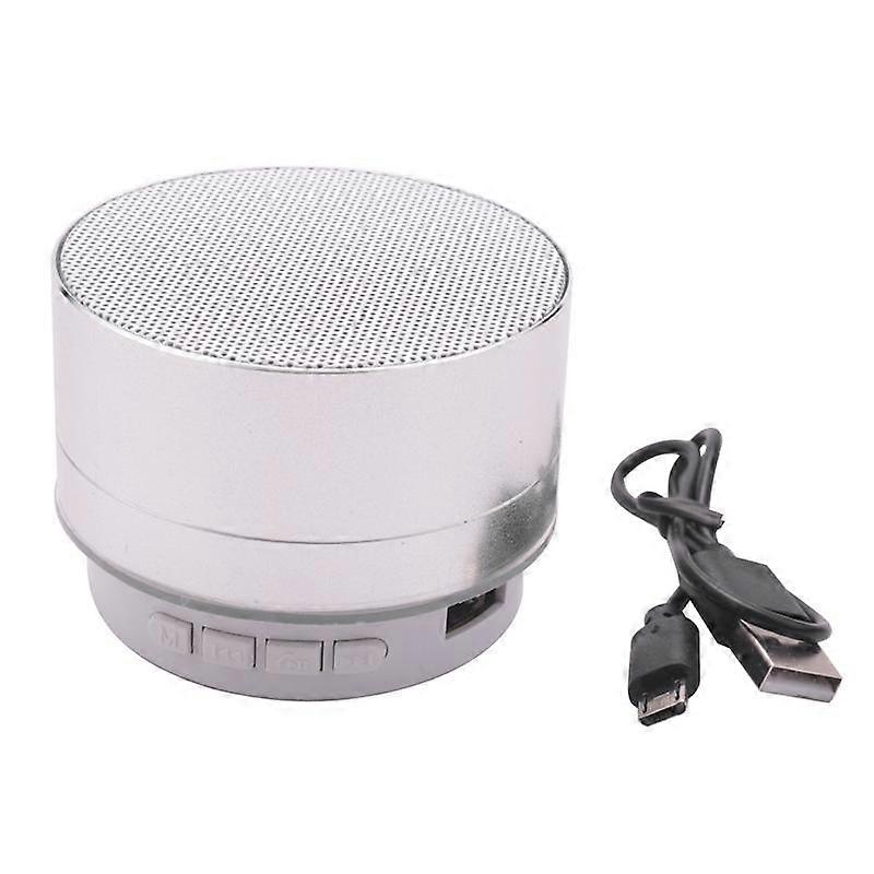 Wireless Mini Super Bass Bluetooth Music Speaker For Tablet Silver Grey