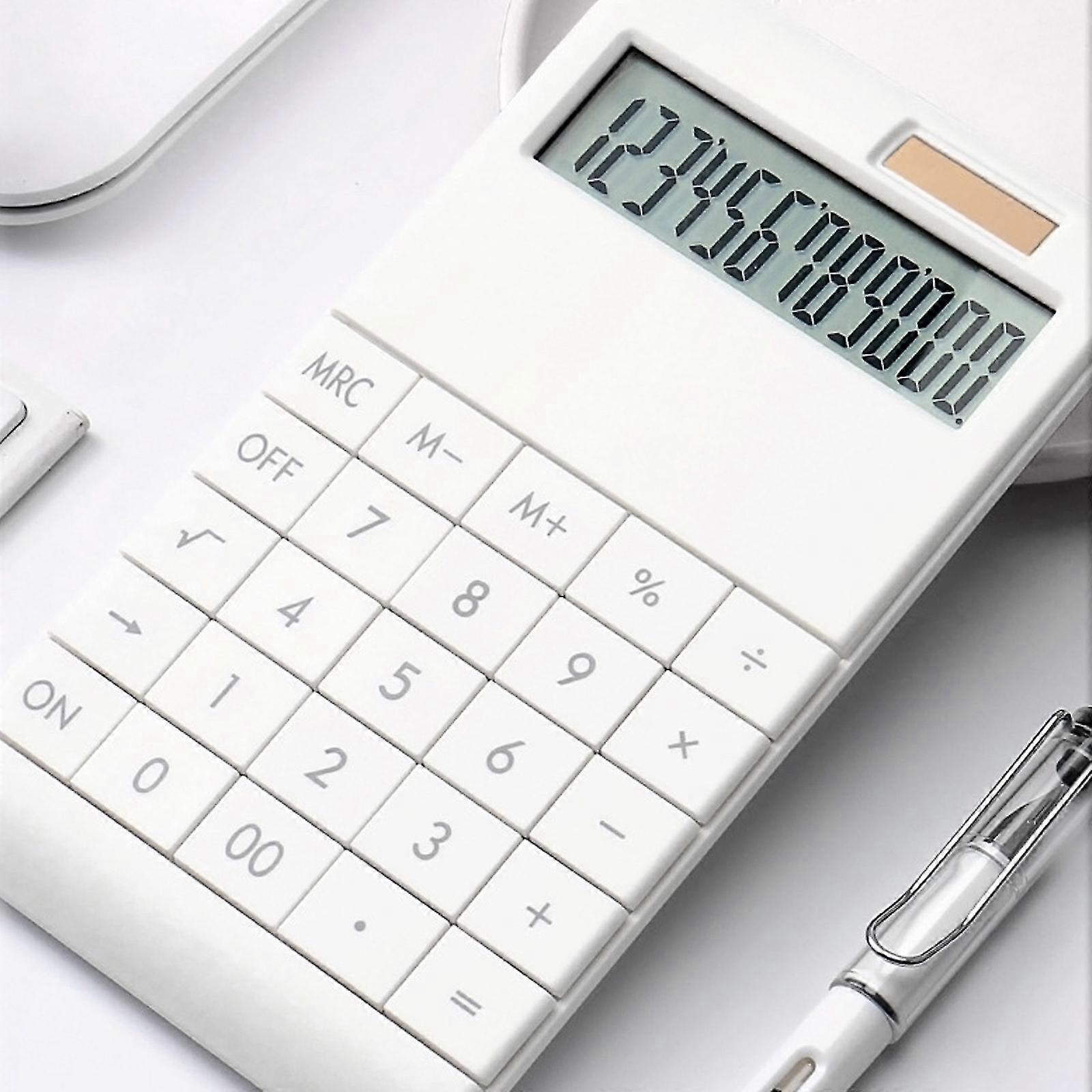 Solar Powered Calculator Large Display And Buttons Clear Large LCD Display Ideal For Office School Home And Business Use FLYE1726