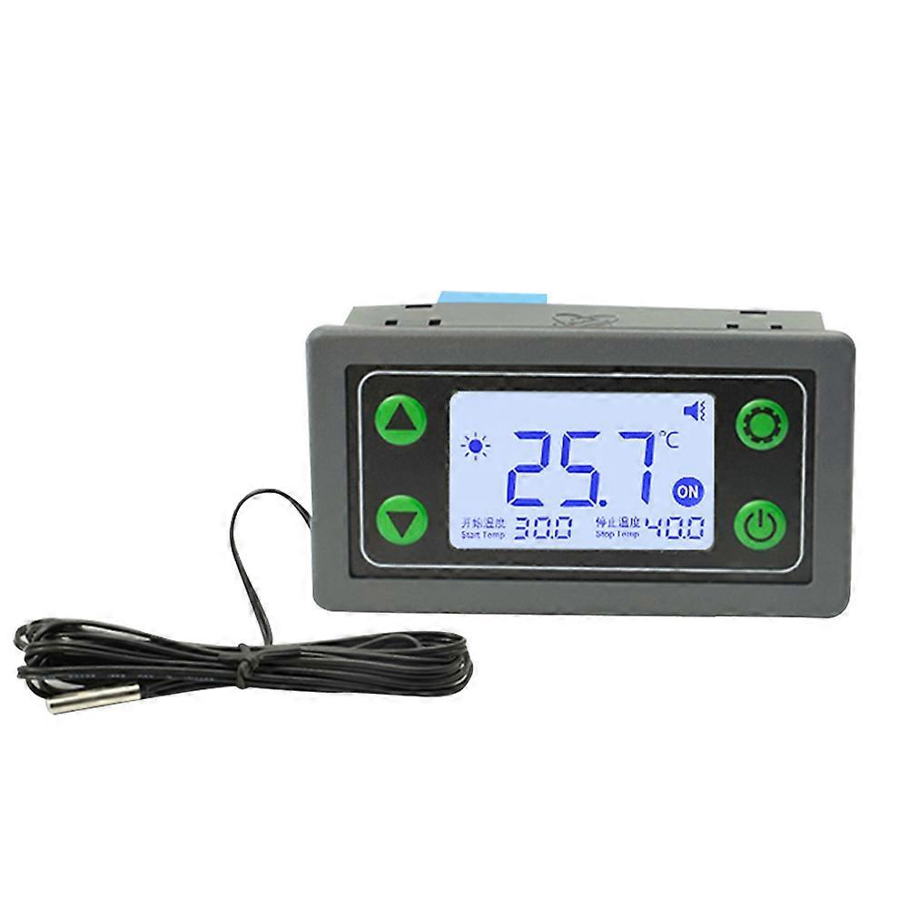 Digital Backlight LCD Display Intelligent Thermostat High Precise Temperature Controller Built-in 30A Relay with Heating Cooling and Power Off Memory