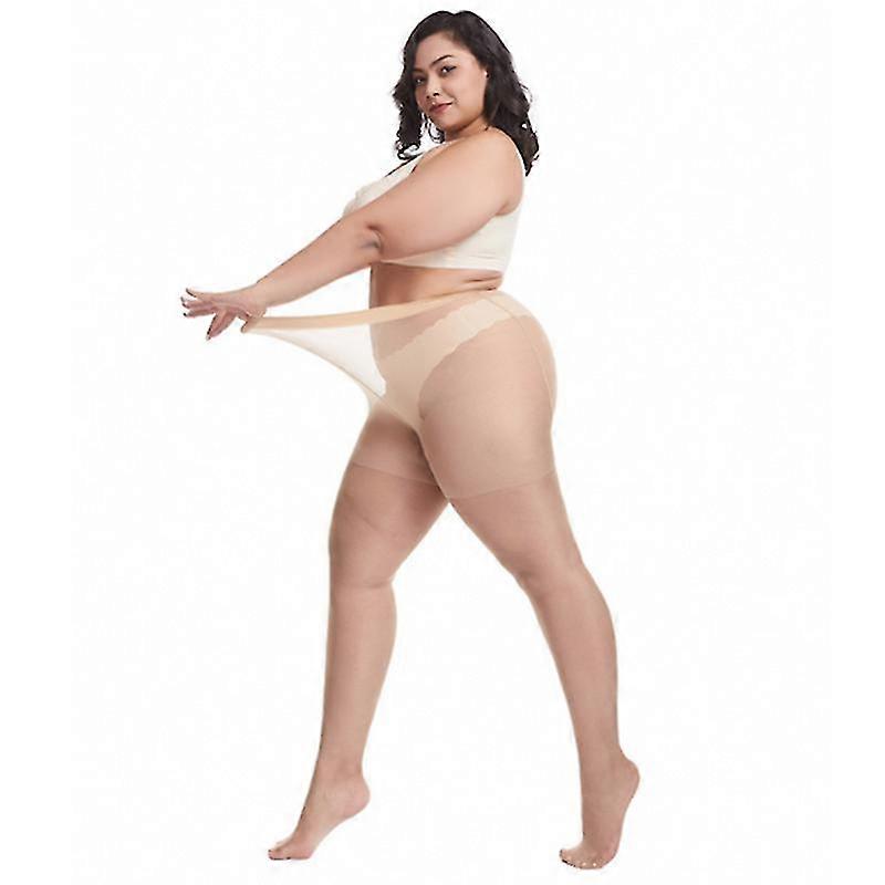 Women's Control Topp strømpebukse Høy midje Plus Size Tights Ultra-myk svart