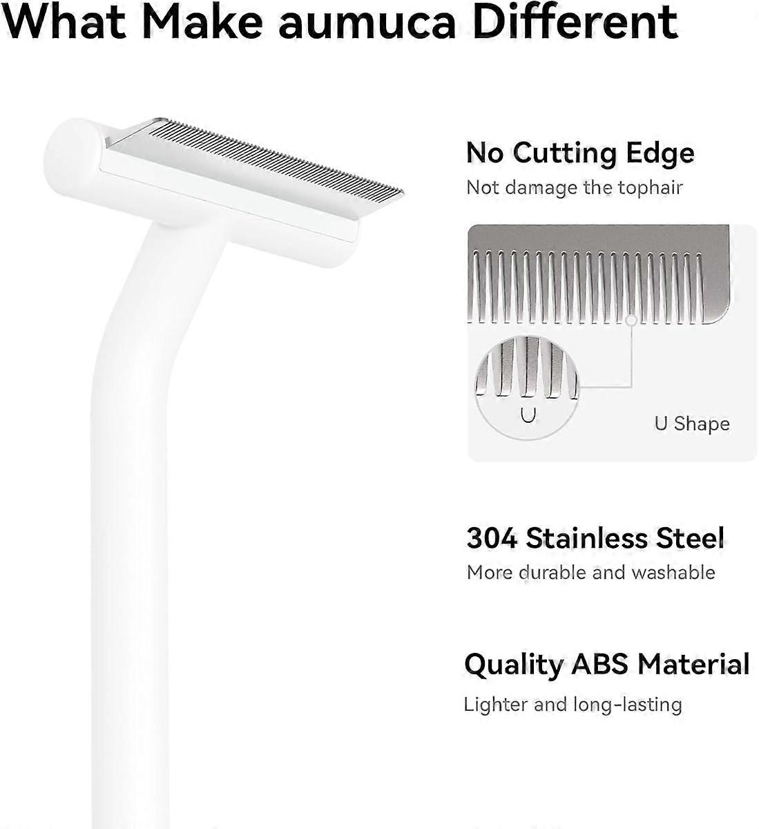 Pet Deshedding Tools For Short Haired Cats & Dogs, Dematting Deshedding Brush Cats Shedding Tool, Dog Undercoat Brush, Gently and Effectively Remove L