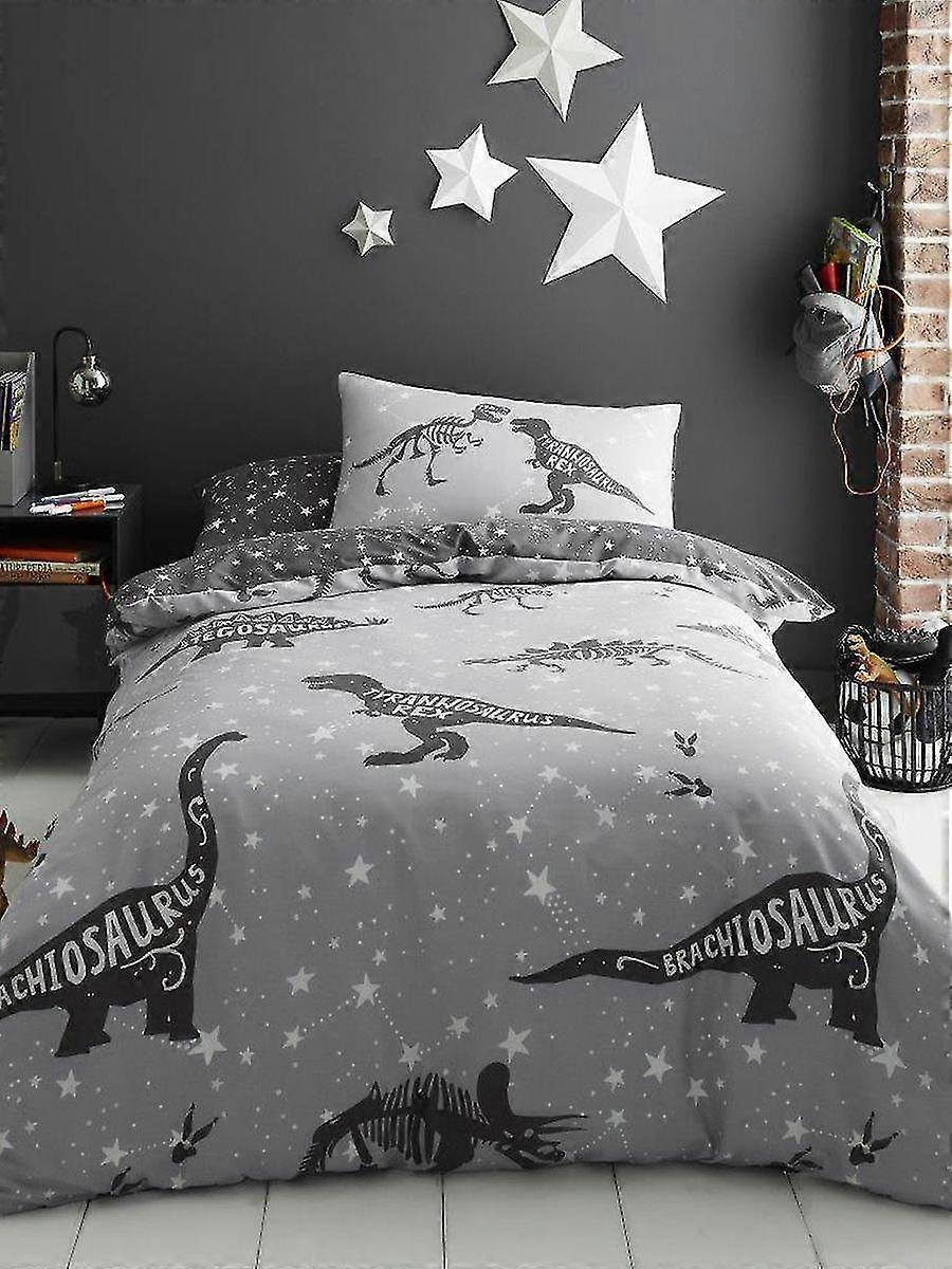 Space T-Rex Single Duvet Cover and Pillowcase Set