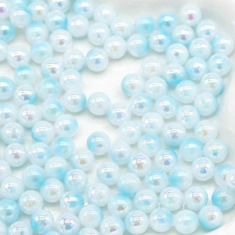 Gradient Imitation Pearl Beads Gemstone Round Beads For Jewelry Making Bracelets Anklets (8mm, 500g)