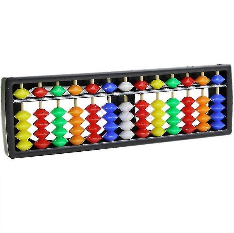 Portable Arithmetic Soroban W/ Colorful Beads Mathematics Calculate Tool Abacus