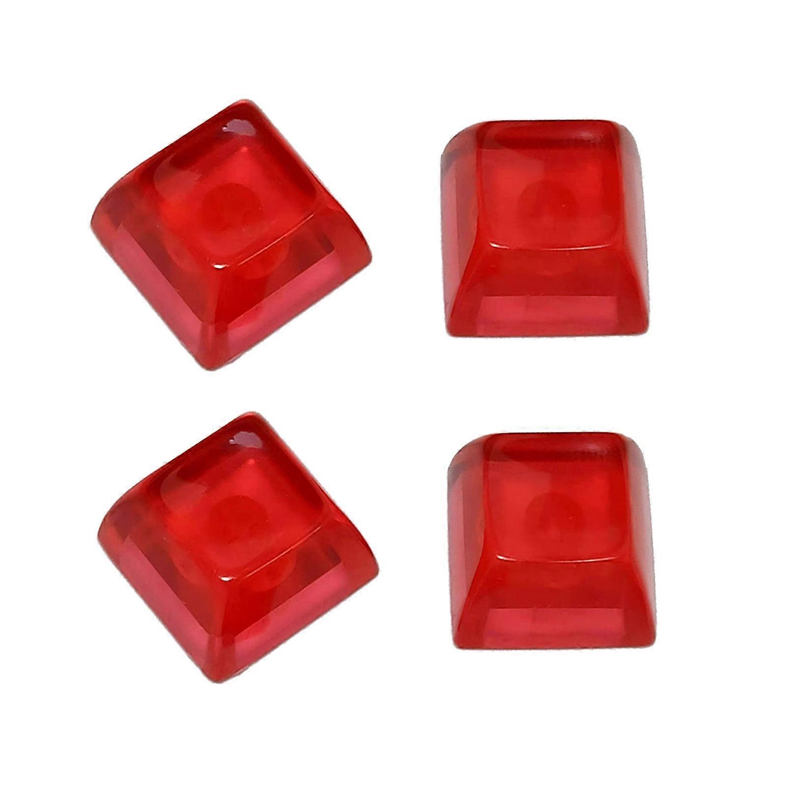Customized Resin Keycap SA Profile R3 Personality Translucent Red Keycap 4PCS